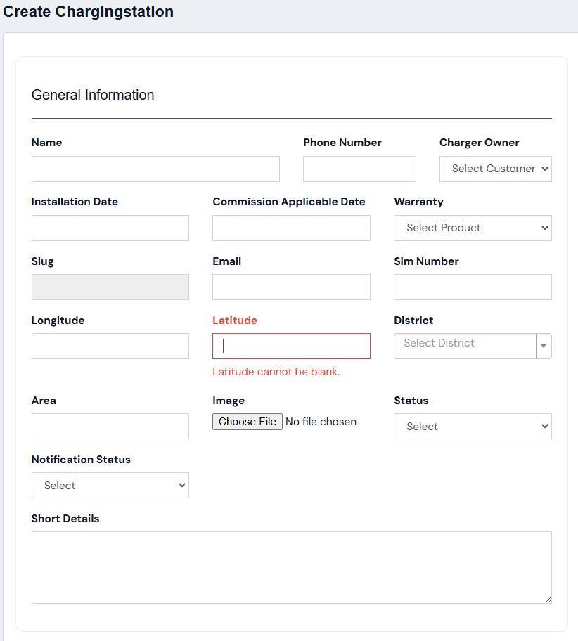 Add location and configure chargers (AC/DC)  